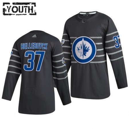 Winnipeg Jets Connor Hellebuyck 37 Grijs Adidas 2020 NHL All-Star Authentic Shirt - Kinderen